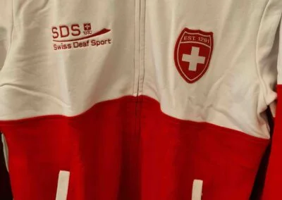 Stickerei Beispiel Swiss Deaf Sport