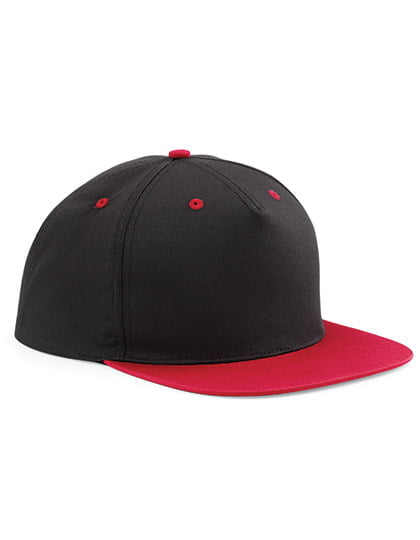 5 Panel Contrast Snapback Black Classic Red