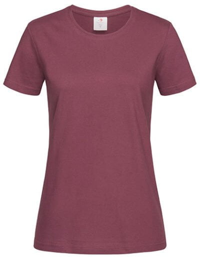 Classic-T Fitted Women Burgundy Red