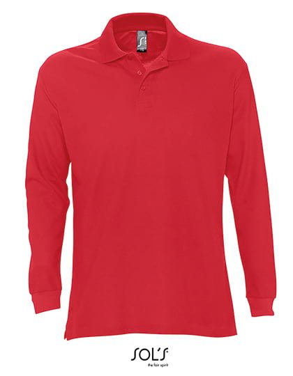 Long Sleeve Polo Star vorn Red
