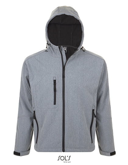 Men´s Hooded Softshell Jacket Replay Grey Melange