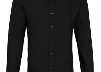 Men´s Long Sleeve Fitted Poplin Shirt Black