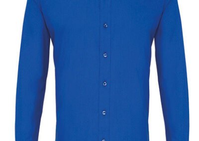 Men´s Long Sleeve Fitted Poplin Shirt Royal Blue