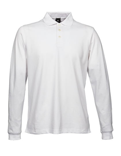 Men´s Luxury Stretch Long Sleeve Polo White