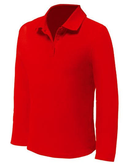 Men´s Polo Long Sleeve vorn Red