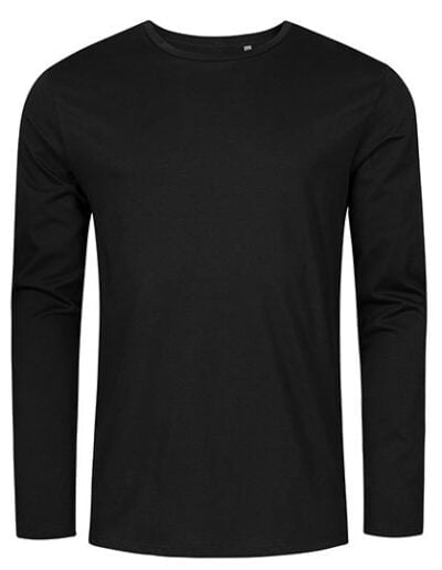 Men´s Roundneck T-Shirt Long Sleeve Black