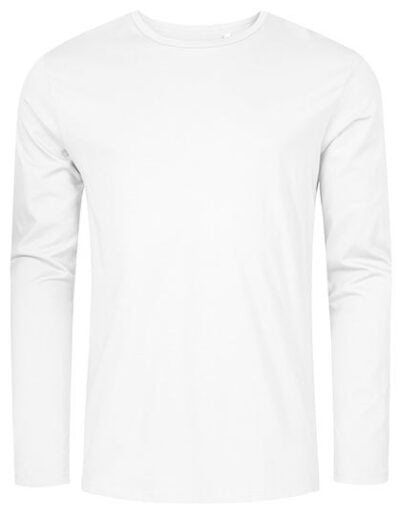 Men´s Roundneck T-Shirt Long Sleeve White