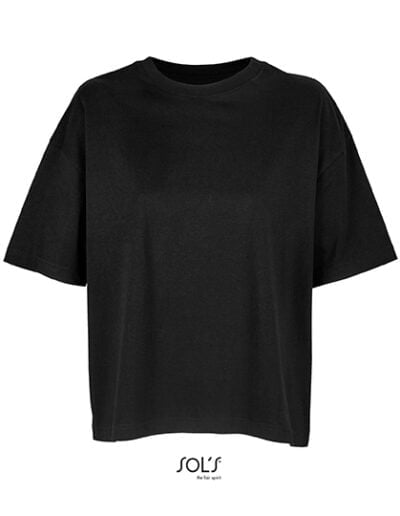Women´s Boxy Oversized T-Shirt Deep Black