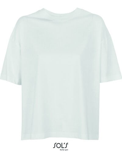 Women´s Boxy Oversized T-Shirt Weiss vorne