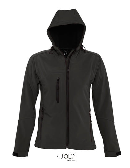 Women´s Hooded Softshell Jacket Replay Black