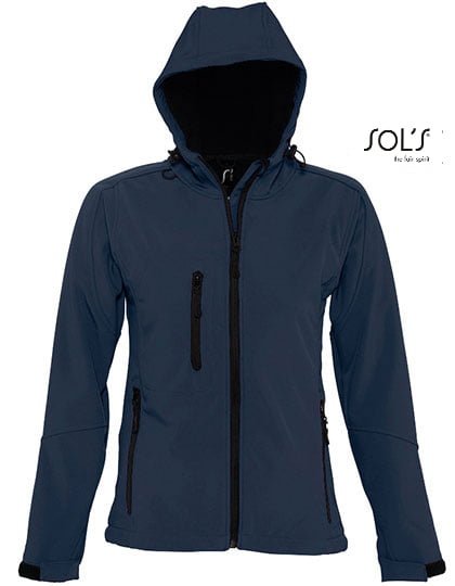 Women´s Hooded Softshell Jacket Replay French Navy
