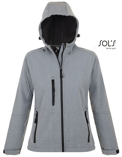 Women´s Hooded Softshell Jacket Replay Grey Melange
