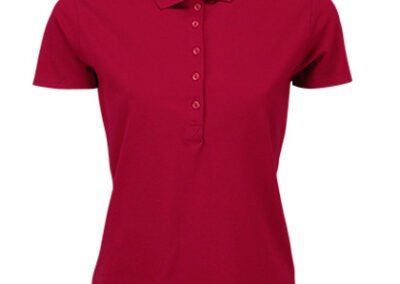 Women´s Luxury Stretch Polo vorn Deep Red