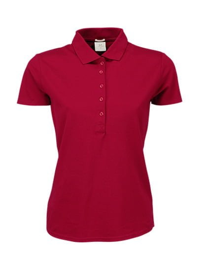 Women´s Luxury Stretch Polo vorn Deep Red