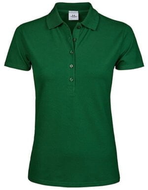 Women´s Luxury Stretch Polo vorn Forest Green