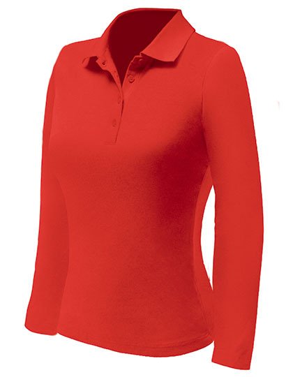 Women´s Polo Long Sleeve Red