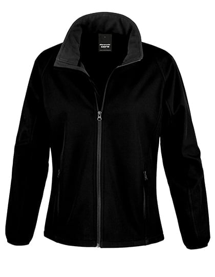 Women´s Printable Soft Shell Jacket Black Black