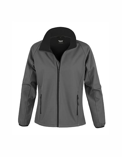 Women´s Printable Soft Shell Jacket Charcoal Black