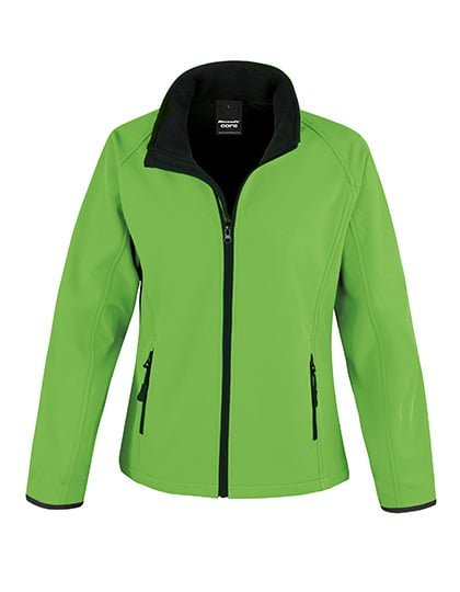 Women´s Printable Soft Shell Jacket Vivid Green Black