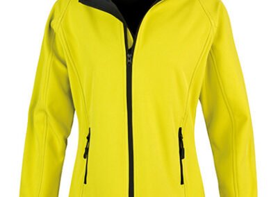 Women´s Printable Soft Shell Jacket Yellow Black