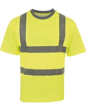 Heavy Duty Polycotton Hi-Vis T-Shirt Barcelona Gelb vorne