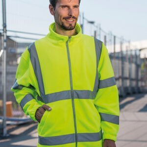 Hi-Vis Safety Fleece-Jacket Bergen ist die perfekte Wahl für Arbeiter, die nach einer warmen, sichtbaren und wasserdichten Arbeitsjacke suchen.