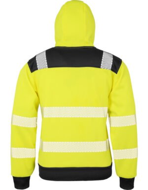 Recycled Zipped Safety Hoody hinten