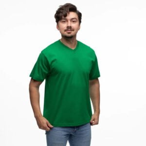 T-Shirt V-Ausschnitt Victor von Switcher mit einer hochwertigen Veredelung individualisieren. Sowohl Digitaldruck als auch Siebdruck oder Stickerei!