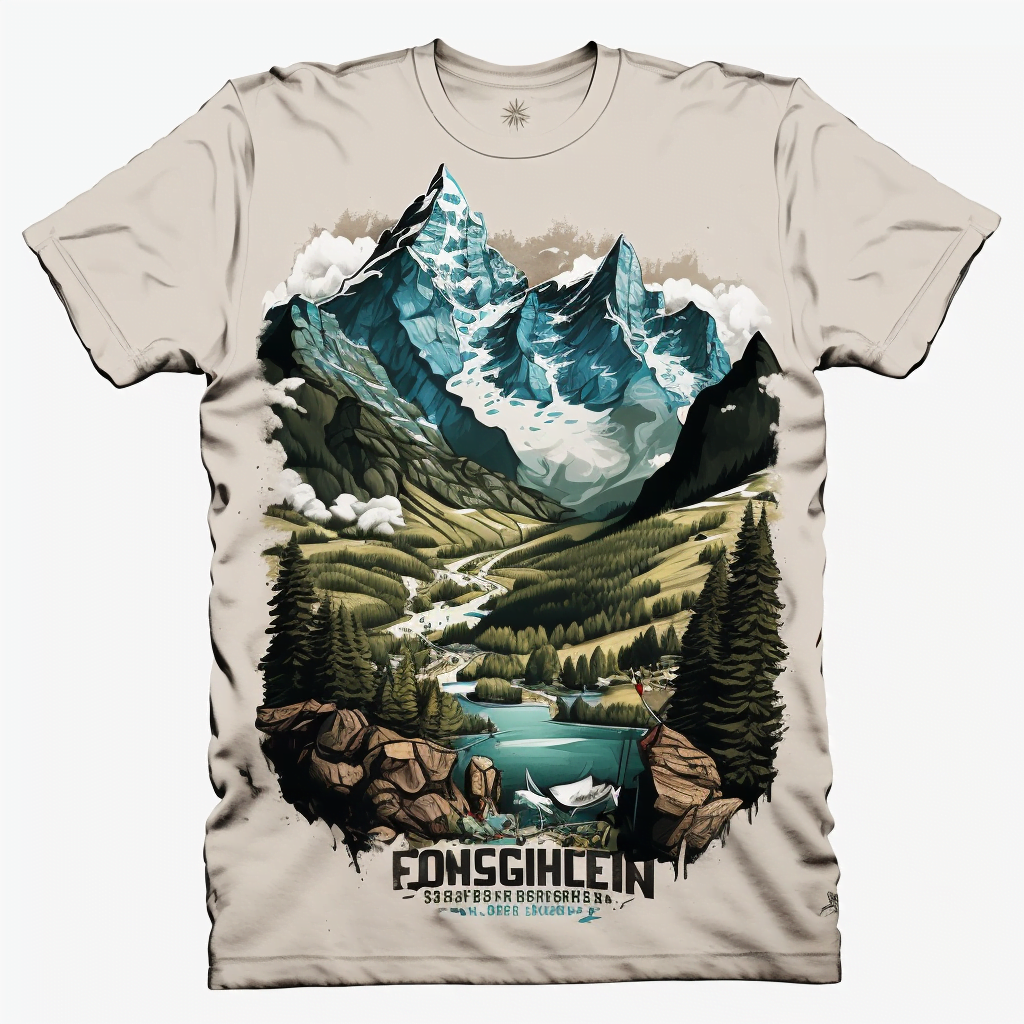 Das hellgraue T-Shirt zeigt einen malerischen Bergsee in der Schweiz, umgeben von majestätischen Berggipfeln und grünen Wäldern. Das klare Wasser des Sees spiegelt den blauen Himmel und die schneebedeckten Berge wider. Die Grafik ist in einem dezenten Stil gehalten, um die Schönheit der Natur in den Vordergrund zu stellen. Der Schriftzug "Schweiz" in weißen Lettern ergänzt das Design des T-Shirts. Ein perfektes Souvenir für Naturliebhaber und Wanderer, die die Schweiz besucht haben oder noch besuchen werden.
