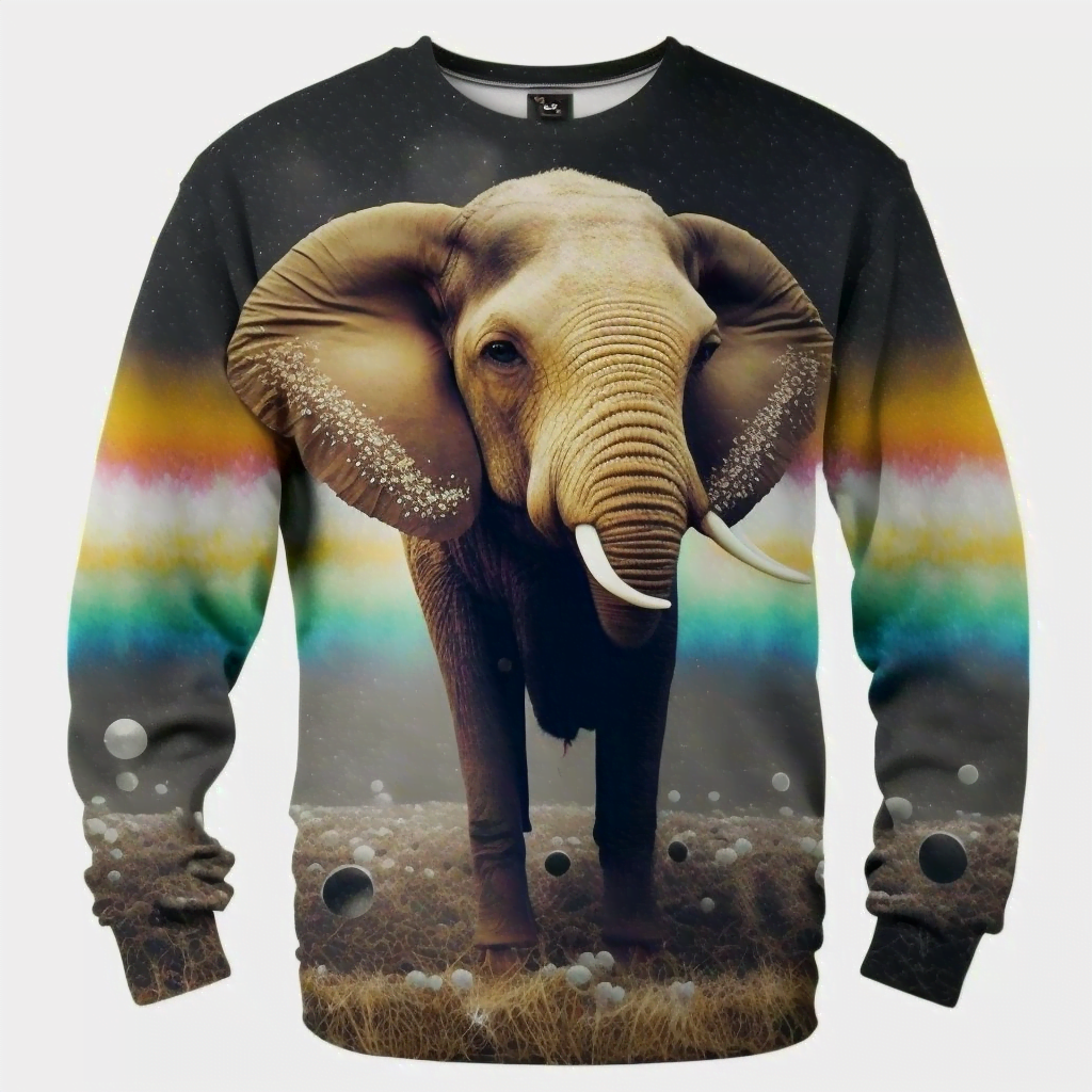 Pullover design bedruckt mit Elefant
