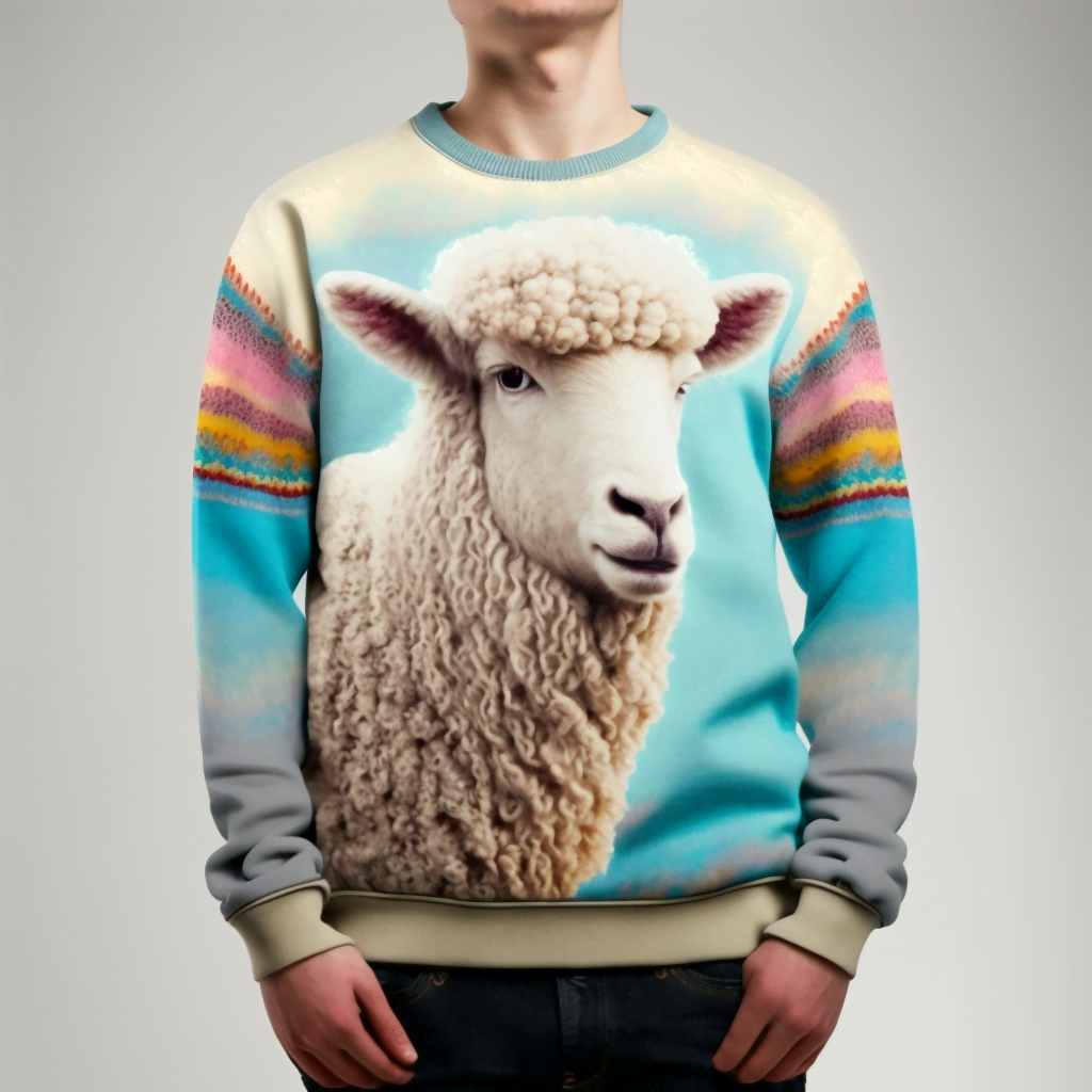 Auffälliges Pullover Design mit Schaf