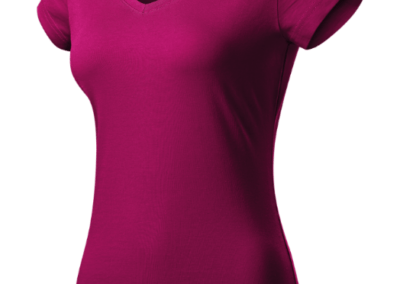 Damen FIT V-NECK T-Shirt Bordeaux