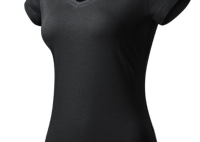 Damen FIT V-NECK T-Shirt Dunkel Grau