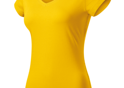 Damen FIT V-NECK T-Shirt Gelb