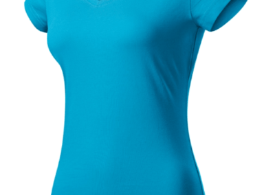Damen FIT V-NECK T-Shirt Türkis