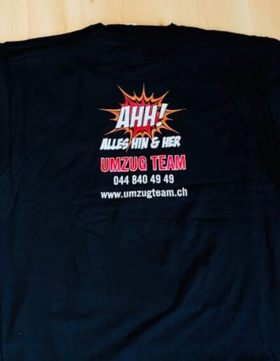 Siebdruck auf Shirts bei 100 Stk.