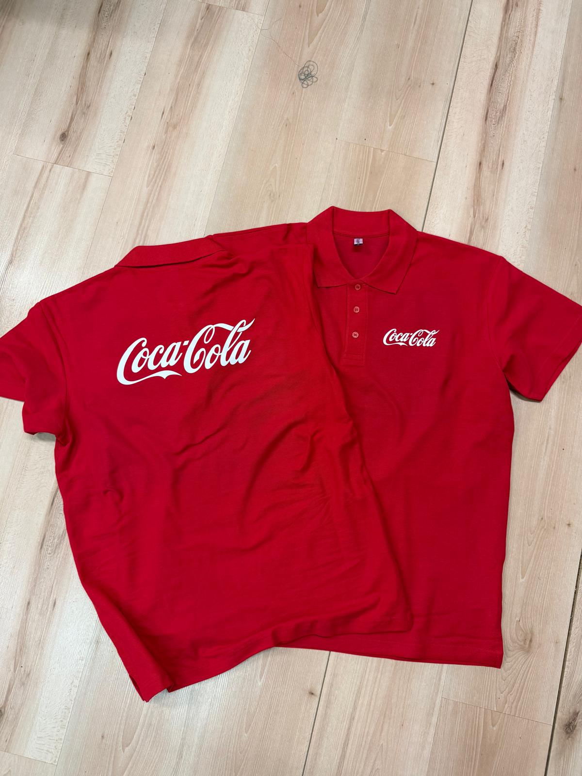 Coca Cola Poloshirts Siebdruck
