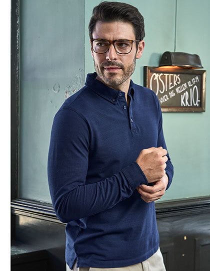 Langarm Poloshirt besticken Langarm Poloshirt besticken