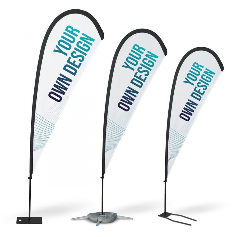 Modell Tropfen Beachflag bedrucken Modell Tropfen Beachflag bedrucken